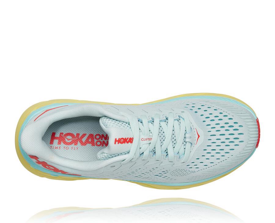 Hoka Australia One One Clifton 7 - Womens Running Shoes Blue - NQSOU-8193